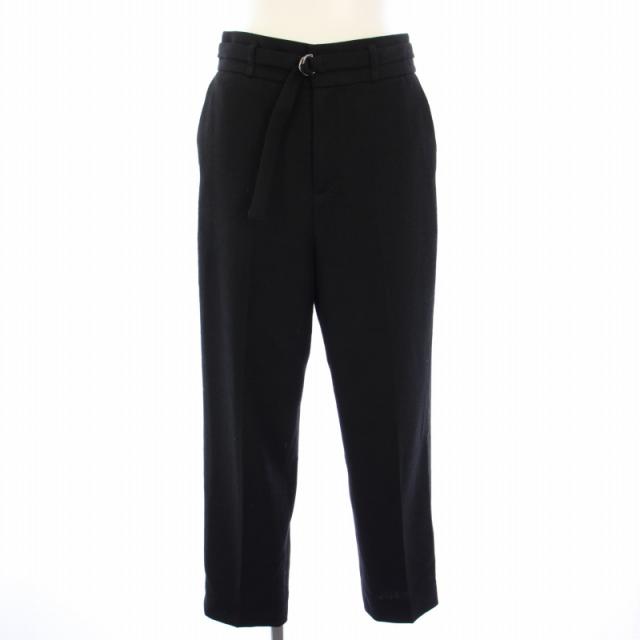 中古】アナイ ANAYI テーパードパンツ スラックス ベルト 38 黒 102327