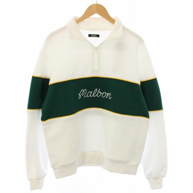 Malbonゴルフセットアップ Mサイズ 夏新作 ピンクベージュ×白 刺繍ロゴ✨