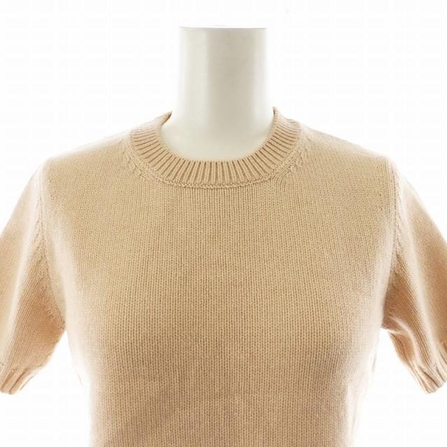 ✩.*もこ♡　0710 中古】フェンディ FENDI ニット カットソー 半袖 カシミヤ ロゴ 38