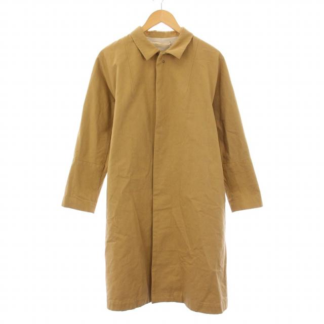 【中古】スズキ タカユキ suzuki takayuki ステンカラーコート アウター ロング丈 無地 1 茶 ブラウン