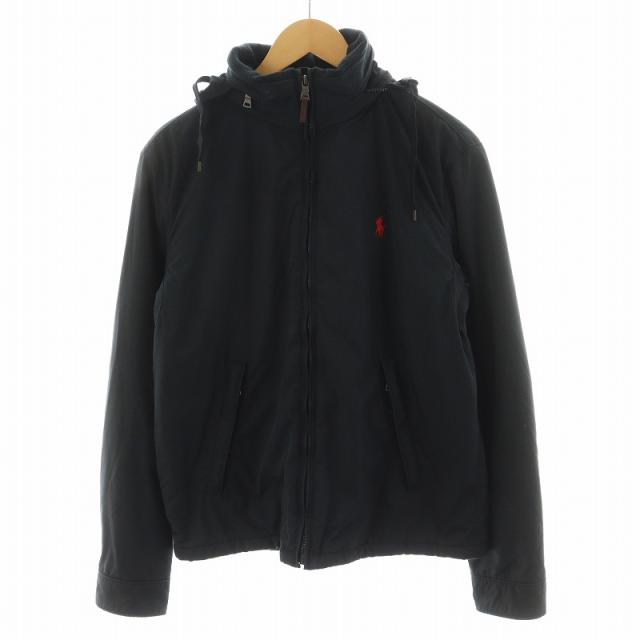 【2way✨美品】ポロラルフローレン ナイロンジャケット ブルゾン　ブラック 中古】ポロ ラルフローレン POLO RALPH LAUREN ブルゾン
