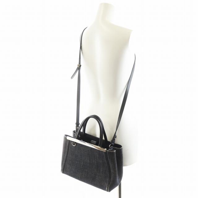 FENDI プチ トゥージュール ハンドバック ショルダーバッグ デニムレザー