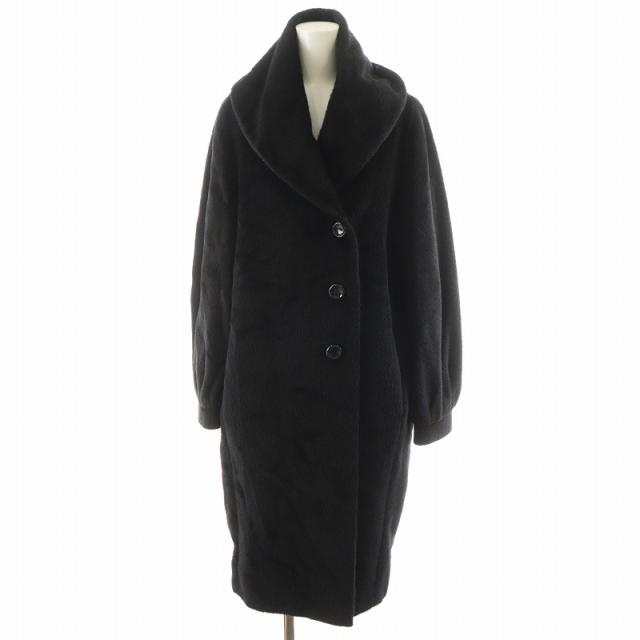 MaxMara 黒 ロングコート 38
