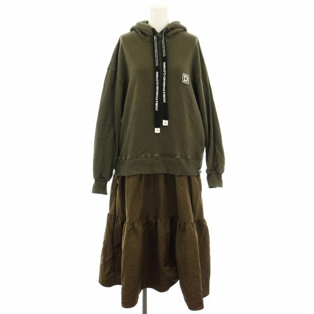 【中古】ダブルスタンダードクロージングダブスタ メモリータフタドッキングワンピース38 0201-100-244A レディース