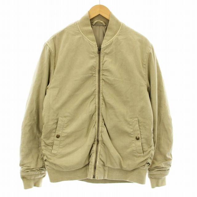 【中古】ロンハーマン RHC フライトジャケット ブルゾン 中綿 ジップアップ S ベージュ 3720400040