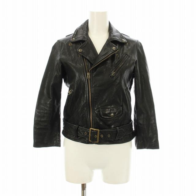 ロケット@　ビューティフルピープル 羊革 ダブルライダースジャケット 黒 ロケット@ ビューティフルピープル 羊革 ダブルライダースジャケット