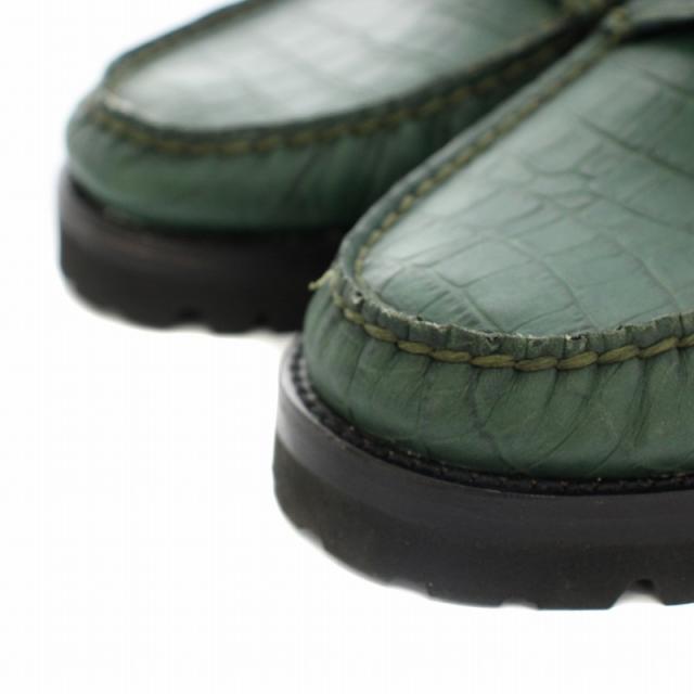 【中古】スペリー マルボン 3-Eye Bone Croc Leather Boat Shoes ローファー USA12 30.0cm 緑 STS25221 メンズ