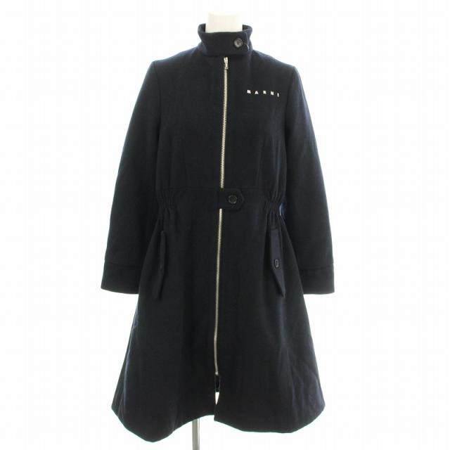 美品 MARNI フード付きネイビーウールコート KIDS 10 美品 MARNI フード付きネイビーウールコート KIDS 10 - メルカリ