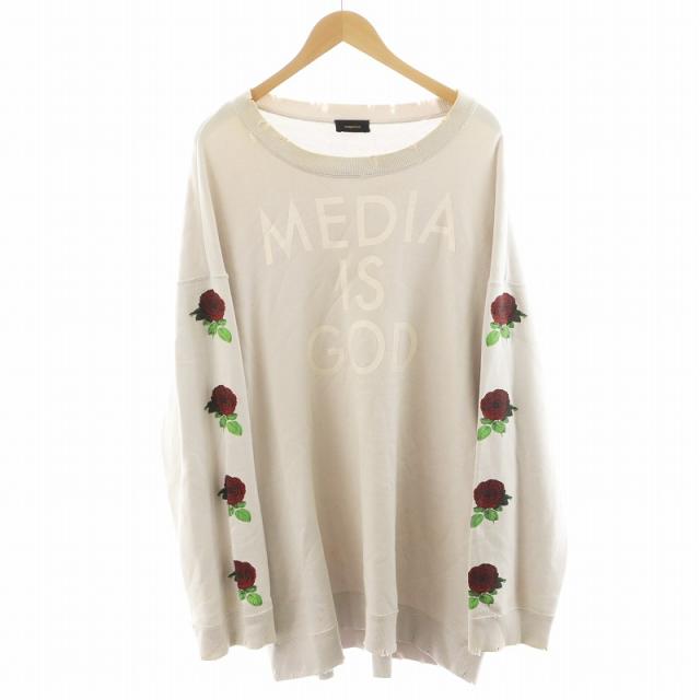 17AW　アンダーカバー　ダメージ加工　BIGシルエット　スウェット　メンズ2 UNDERCOVER ダメージ加工 スウェットビッグシルエット オーバーサイズ