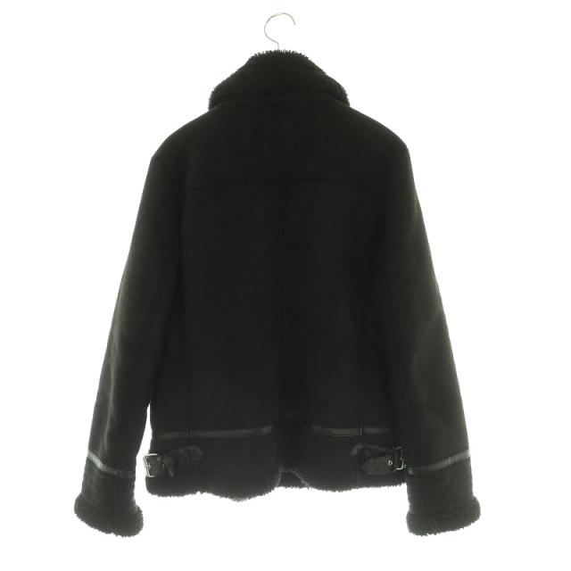 美品　ZARA フェイクムートン　ボアジャケット　USA Mサイズ　黒　ベルト 美品】ZARA フェイクムートン ボアジャケット ボンバー