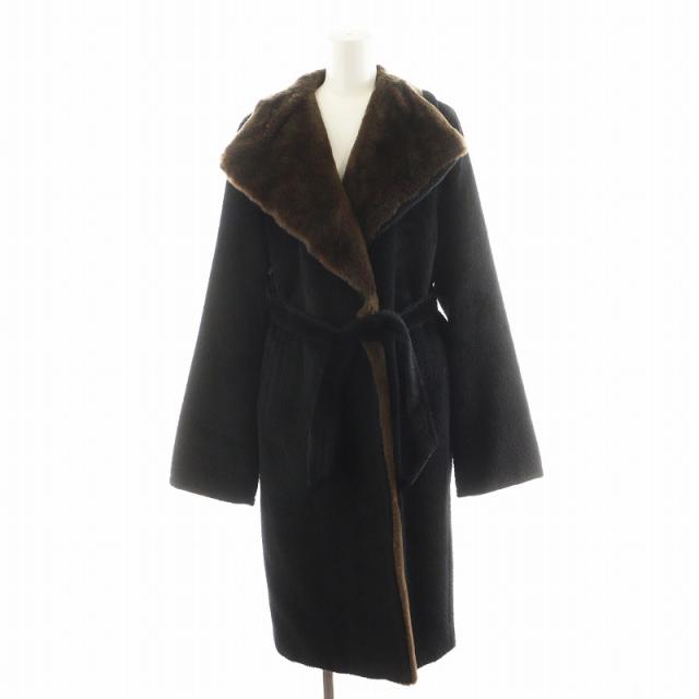 中古】David Fong 毛皮コート ミンクファー ロング 長袖 総裏地 11 L