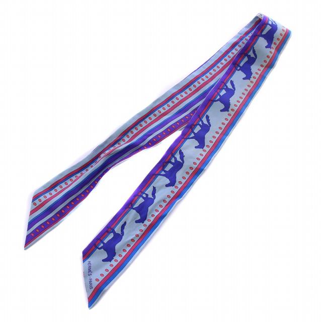 フェンディ ラッピー スカーフ 総柄 青 ブルー 中古】フェンディ FENDI  