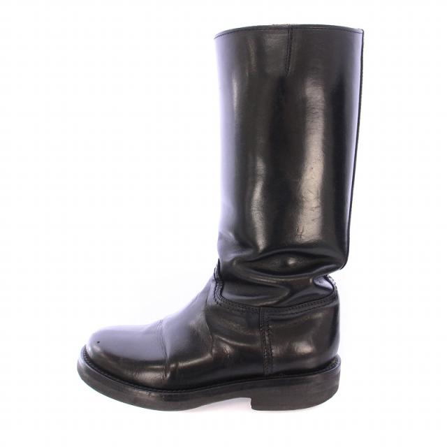 【中古】アンドゥムルメステール ロングブーツ ラウンドトゥ チャンキーヒール ローヒール レザー 35 黒