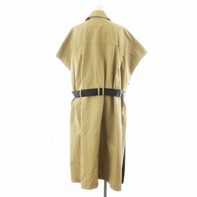 【中古】未使用品 アドーア ADORE 22SS コットンナイロンリーフエンブロイダリージレ ロング丈 38 ベージュ_2