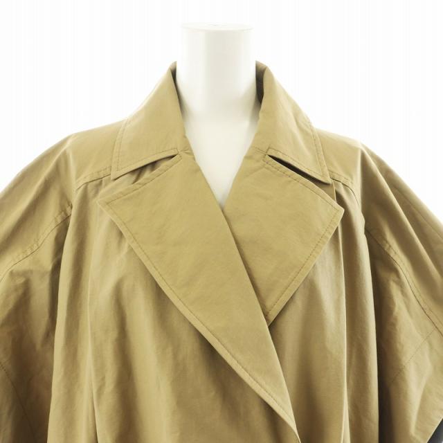 【中古】未使用品 アドーア ADORE 22SS コットンナイロンリーフエンブロイダリージレ ロング丈 38 ベージュ_5