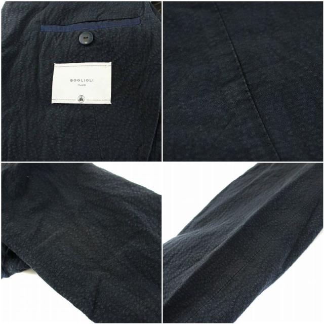 【中古】ボリオリ BOGLIOLI 23 DOVER テーラードジャケット ブレザー 麻 リネン混 46 紺 ネイビー T2902E /KU メンズ_6