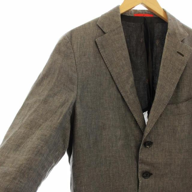 【中古】イザイア ISAIA SAILOR テーラードジャケット ブレザー 背抜き 麻 リネン 48 茶 ブラウン 007173 /KU メンズ 中古】イザイア ISAIA SAILOR テーラードジャケット ブレザー 背抜き