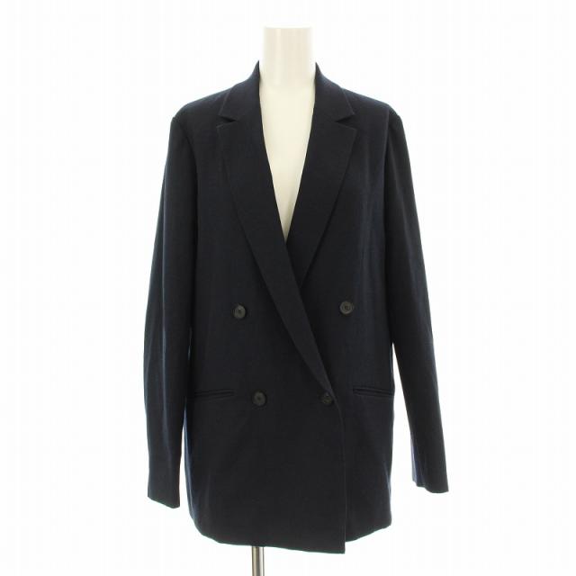 【中古】アイシービー 24SS LooseWeave ダブルブレストジャケット テーラードジャケット 麻 リネン混 4 紺 ネイビー