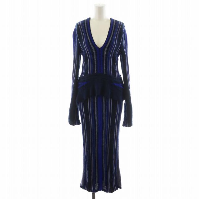 中古】マメクロゴウチ Mame Kurogouchi ニットワンピース ロング丈