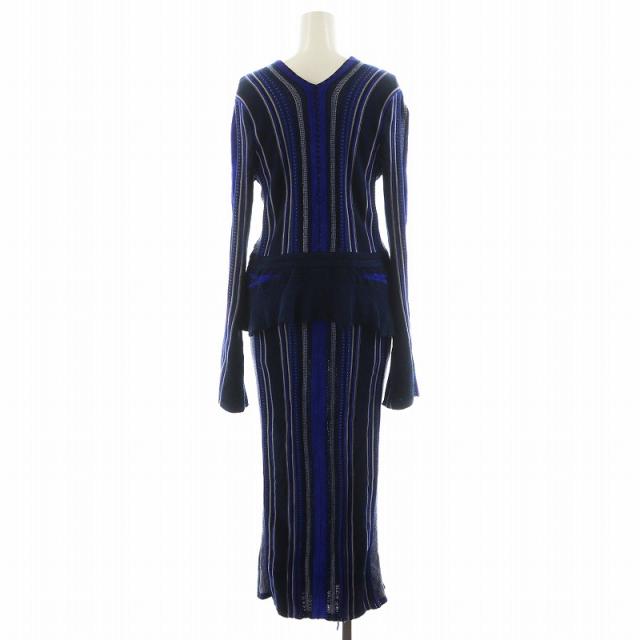 マメクロゴウチ ニット ワンピース mame kurogouchi(マメクロゴウチ) 22AWジャガードニットMM22FW