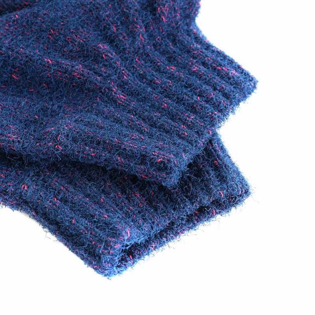 【中古】ルネ Rene 24年製 フラワーボタン ハーフスリーブ ニット カーディガン 7分袖 34 紺 ネイビー 6412620 中古】ルネ Rene 24年製 フラワーボタン ハーフスリーブ ニット