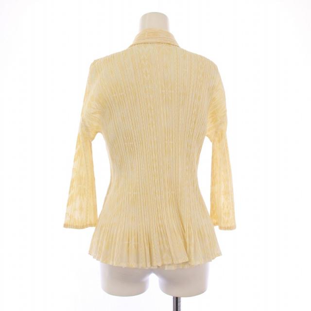 【中古】プリーツプリーズ イッセイミヤケ アンサンブル カーディガン 七分袖 カットソー ノースリーブ 3 ベージュ 中古】プリーツプリーズ イッセイミヤケ アンサンブル カーディガン 七