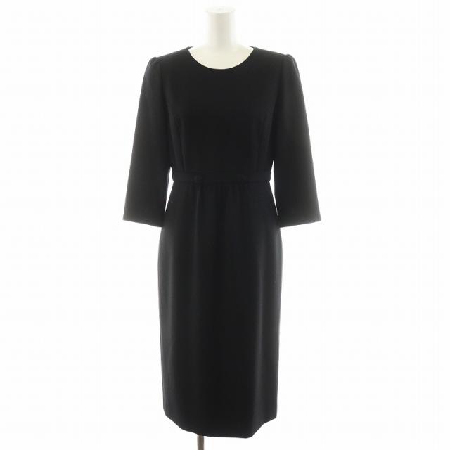 【中古】クロエ CHLOE FORMAL スーツ セットアップ ノーカラージャケット ワンピース ロング丈 長袖 7AR 黒