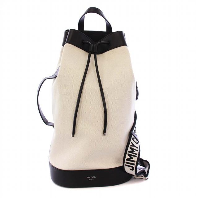 ジミーチュウ エヴァン バックパック リュックサック 巾着式 美品　期間限定値下 中古】ジミーチュウ JIMMY CHOO Evan Backpack エヴァン バックパック