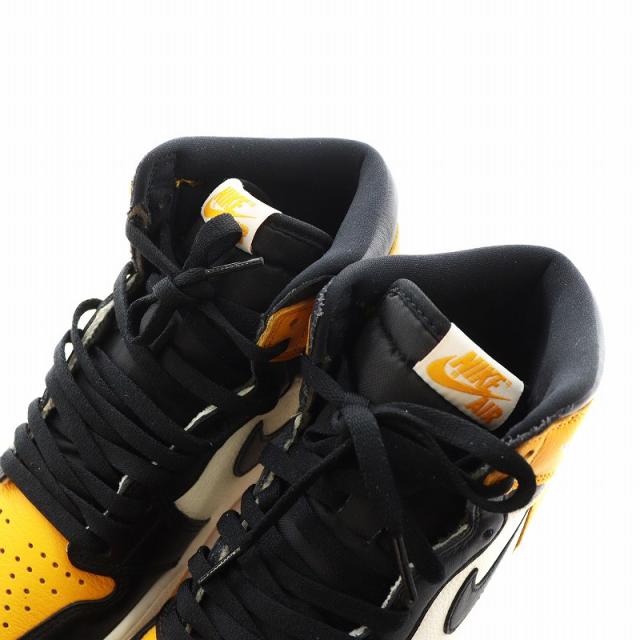 【中古】ナイキ NIKE エア ジョーダン 1 レトロ ハイ オリジナル タクシー スニーカー US8 26.0cm 黒 黄 555088-711