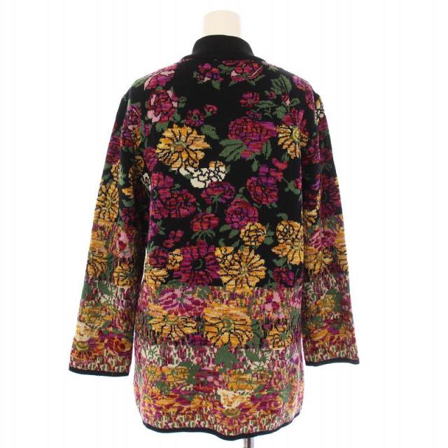 中古】レオナール LEONARD ニット セーター ハイネック 長袖 花柄  