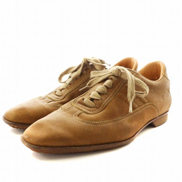 中古】エルメス HERMES Hロゴ スニーカー シューズ レザー 36.5