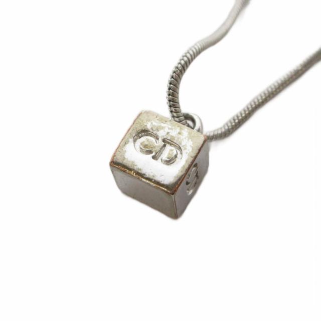【中古】クリスチャンディオール Christian Dior キューブ ネックレス ペンダント シルバー /BM レディース