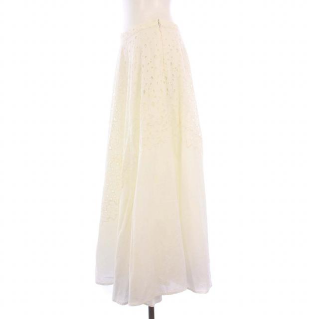 【中古】マーレット Merlette 24AW MERRICK SKIRT メリックスカート フレア ロング 刺繍 2 ホワイト 4010500018_1