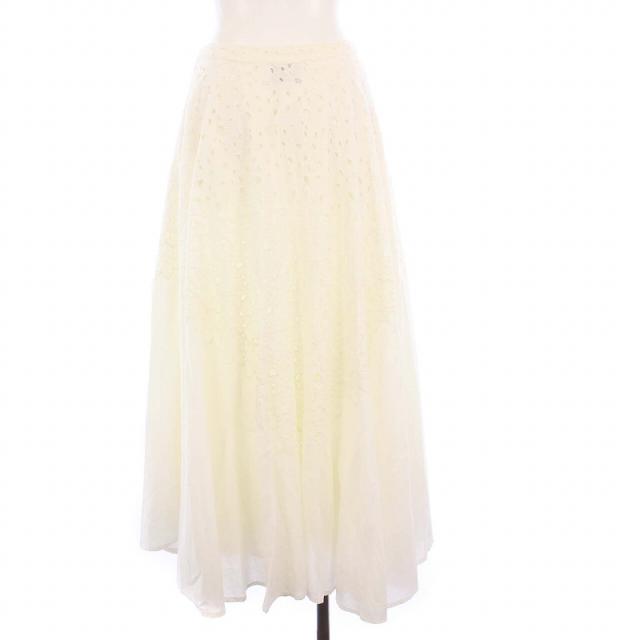【中古】マーレット Merlette 24AW MERRICK SKIRT メリックスカート フレア ロング 刺繍 2 ホワイト 4010500018_2