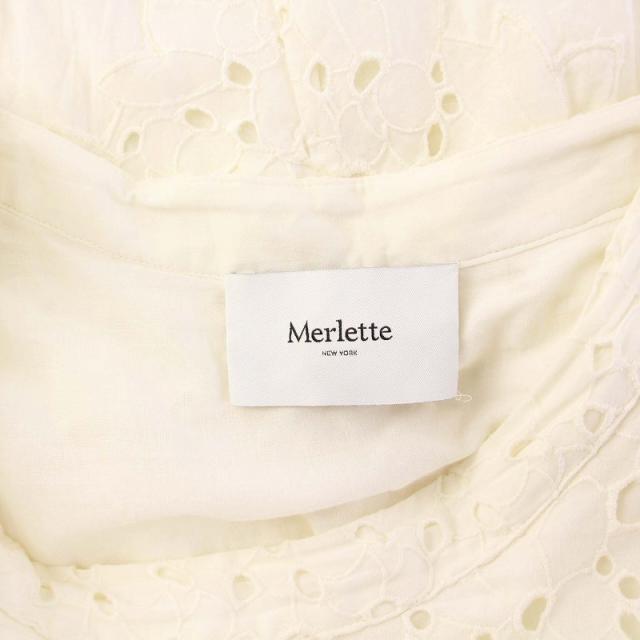 【中古】マーレット Merlette 24AW MERRICK SKIRT メリックスカート フレア ロング 刺繍 2 ホワイト 4010500018_3