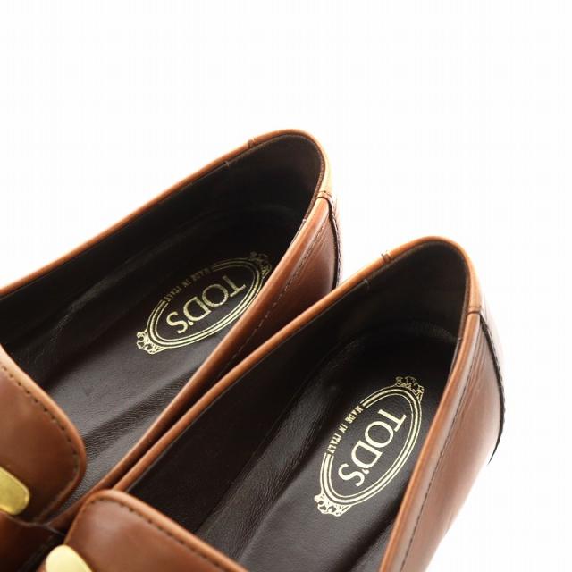 中古】トッズ TOD'S ケイト ローファー モカシン レザー 35 茶