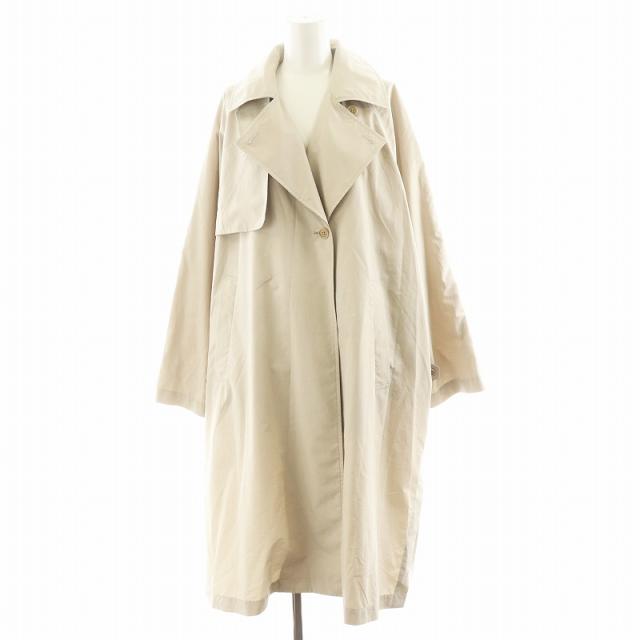 【中古】イエナ IENA ポプリンオーバートレンチコート ロング丈 38 ベージュ 21020900028010 /AN19 レディース