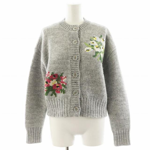 KEITA MARUYAMA カーディガン グレー 花柄 刺繍 ケイタマルヤマ 豪華