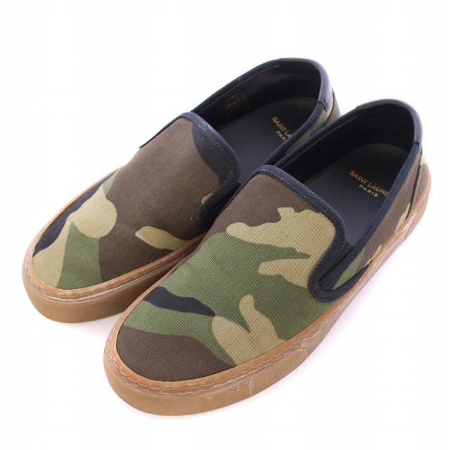 中古】サンローラン パリ SAINT LAURENT PARIS スリッポン ローカット