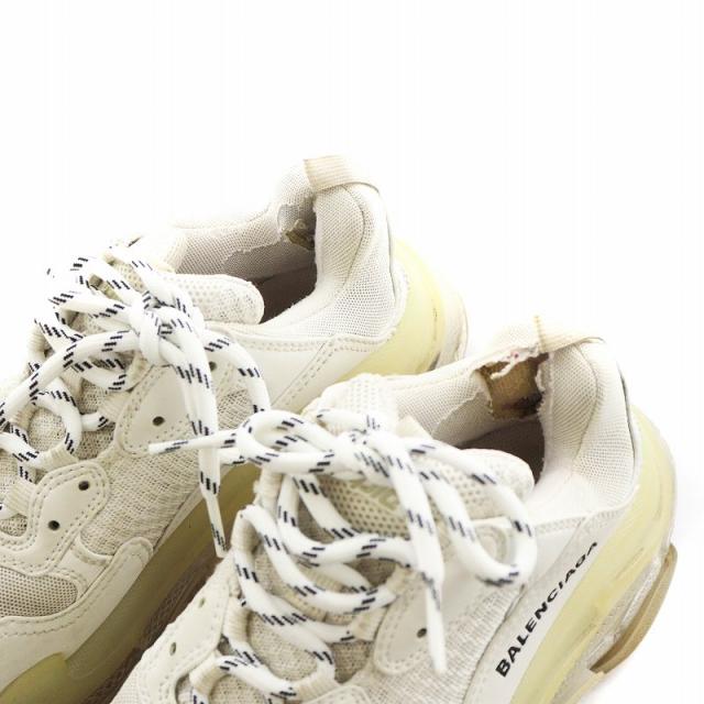【中古】バレンシアガ BALENCIAGA トリプル S Triple スニーカー シューズ クリアソール 25.0cm 白 ホワイト 544351