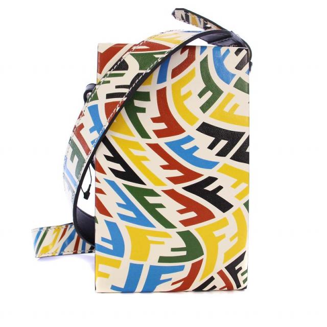 【中古】フェンディ FENDI Sarah Coleman FFヴァティーゴ ボックスバッグ ショルダーバッグ マルチカラー