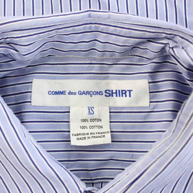 【中古】コムデギャルソンシャツ フォーエバーナロークラシックフィットストライプシャツ XS 水色 FZ-B125 メンズ 中古】コムデギャルソンシャツ フォーエバーナロークラシックフィット