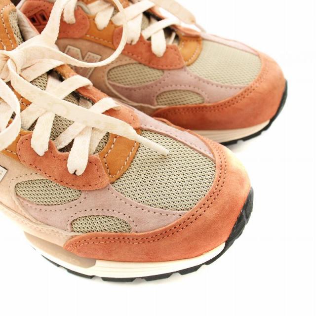 【中古】ニューバランス Joe Freshgoods 992 ローズスモーク/ミスティローズ スニーカー US8.5 26.5cm U992JG1