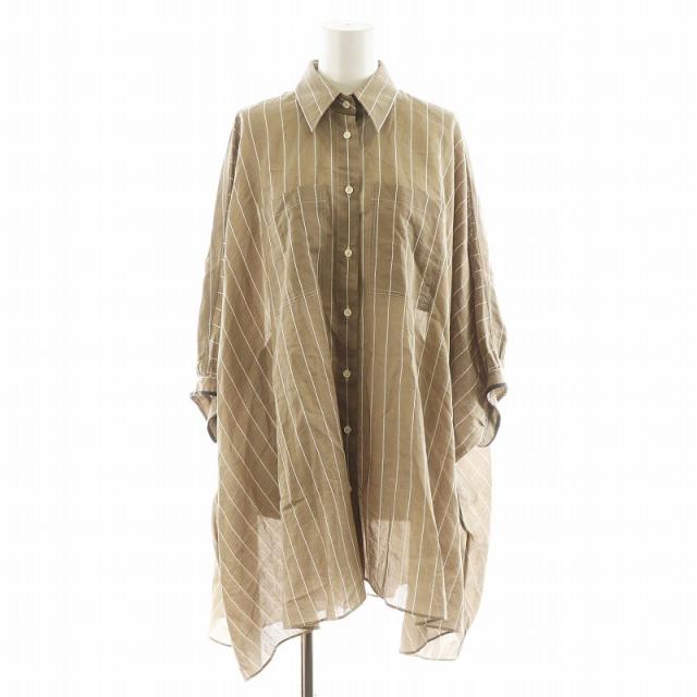 ブルネロクチネリ モニーレ装飾 ストレッチコットンシャツ BRUNELLO