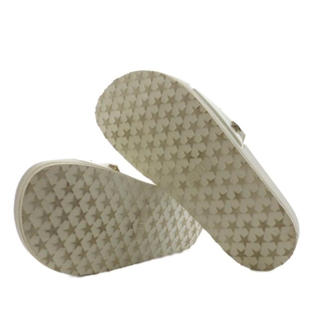 【中古】レッド ヴァレンティノ RED VALENTINO シャワーサンダル スター スタッズ 23.5cm 白 ホワイト