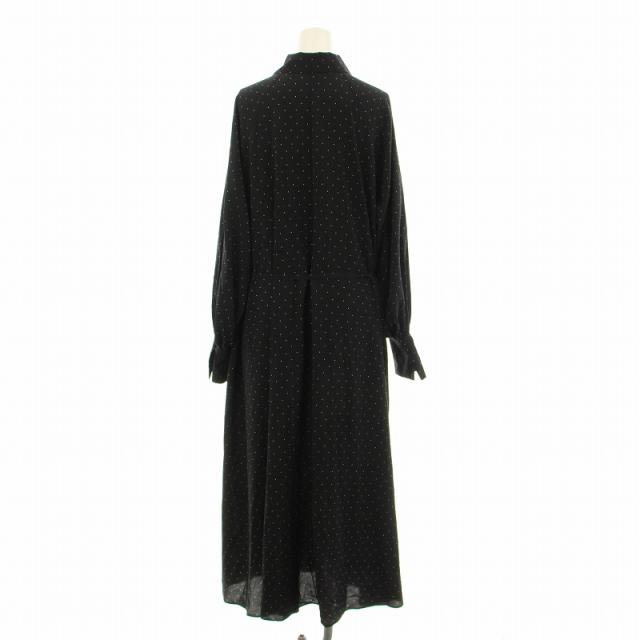 中古】イエナ 24AW ドットサッシュワンピース フレア ロング マキシ
