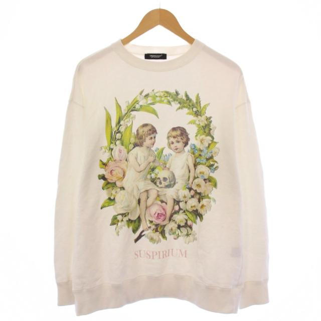 【中古】アンダーカバー サスピリウムグラフィッククルーネックスウェット トレーナー 長袖 ストレッチ 1 白