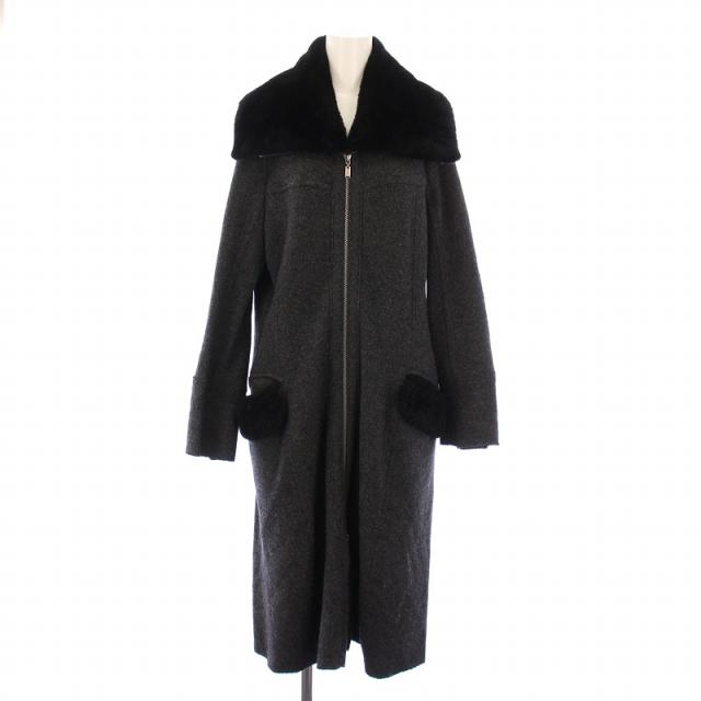 FOXEY　ロングダウンコート　ヌートリアファー　フード　ベージュ　L FOXEY ロングダウンコート ヌートリアファー フード ベージュ L FOXEY