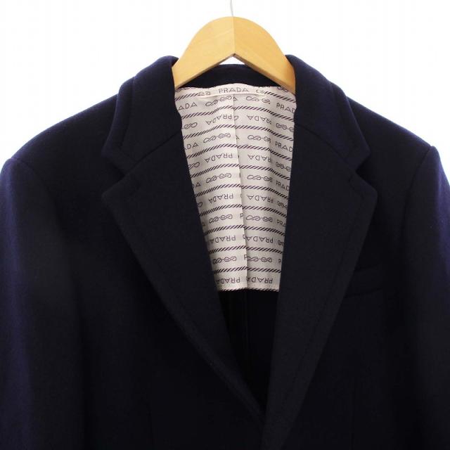 【中古】未使用品 プラダ PRADA 2021年製 テーラードジャケット 金ボタン カシミヤ混 50 ネイビー SD137 /KH メンズ_3