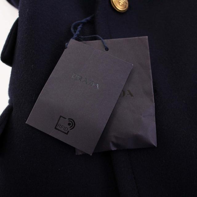 【中古】未使用品 プラダ PRADA 2021年製 テーラードジャケット 金ボタン カシミヤ混 50 ネイビー SD137 /KH メンズ_8